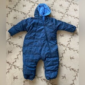 Blue Hooded Baby Snowsuit - Size 18 Months (22-25 lbs)
